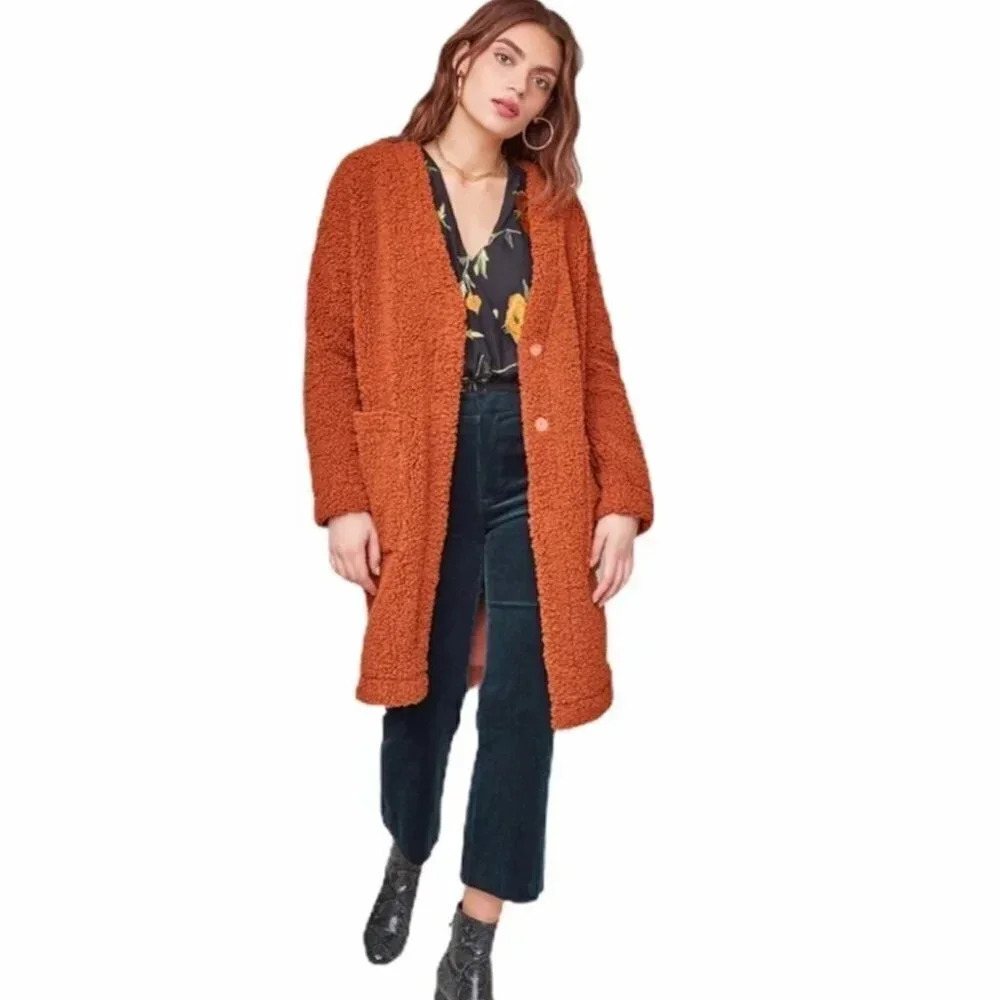 ASTR Fauna Faux Shearling Coat Winter Jacket NWT